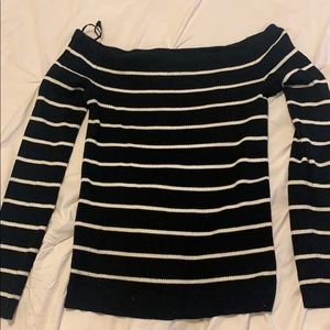 Black and white striped sweater